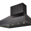 Schweigen Black BBQ Canopy Rangehood - 120cm - CL8912B Series