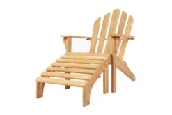 East India Teak Adirondack With Stool