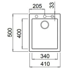 Artusi Black Sink -Joes BBQs Store Artusi AGS411B Granitek Series Single Bowl Sink dimensions high