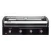 Artusi Matte Black 114cm 4 Burner Built-in BBQ