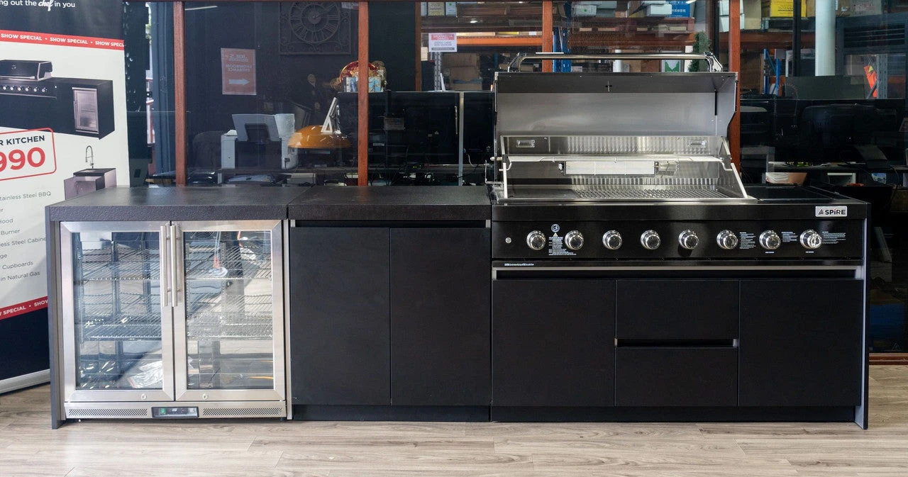 Aspire 6 Burner BBQ Outdoor Modular Kitchen With Double Fridge 1 Aspire 6 Burner BBQ Outdoor Modular Kitchen With Double Fridge