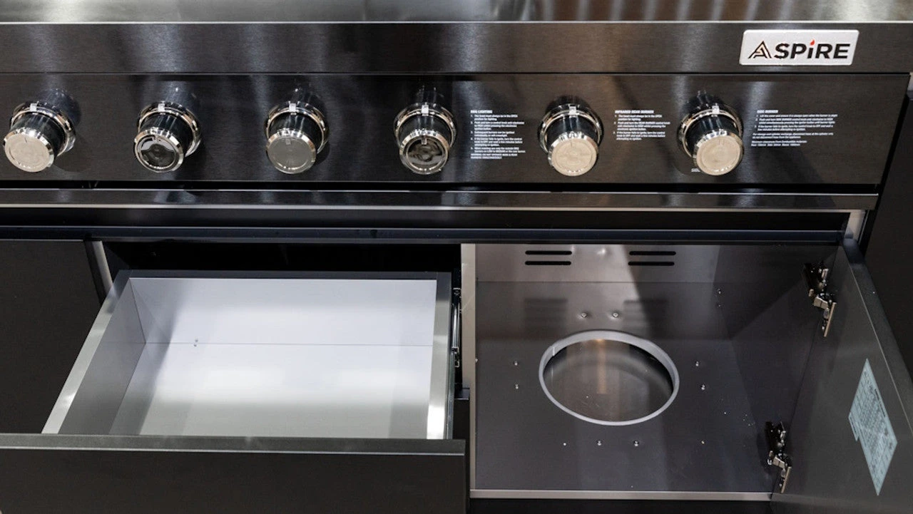 Aspire Stainless Steel 6 Burner BBQ On Cabinet 5 Aspire Stainless Steel 6 Burner BBQ On Cabinet - Image 5