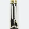 FireUp Fire Tools - Mid Range Black And Brass Plated 4 Piece Set