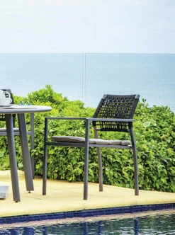 Shelta Bretagne Aluminium With Rope Back Dining Chair -Joes BBQs Store BRETAGNE Dining Chair