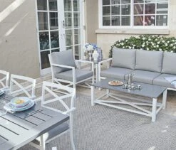 Shelta Bridgeport Aluminium Coffee Table -Joes BBQs Store BRIDGEPORT Sofa Set WHT 02