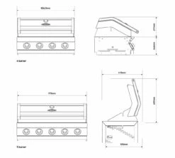 Beefeater 1600 Series Stainless Steel 5 Burner Built-In BBQ -Joes BBQs Store Beefeater 1600 Series 5 Burner Built In Stainless Steel BBQ BBG1650SA size 64426.1631228322