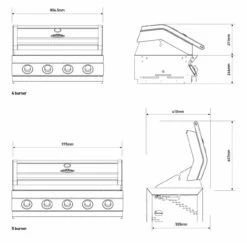 Beefeater 1600 Series Dark 4 Burner Built-In BBQ -Joes BBQs Store Beefeater 1600 Series Dark 4 Burner Built In BBQ BBG1640D0A size 96849.1631220597