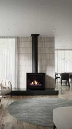 Escea DFS740 Freestanding Gas Fireplace -Joes BBQs Store DFS740roomset1 1webresvert