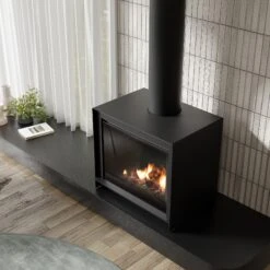 Escea DFS740 Freestanding Gas Fireplace -Joes BBQs Store DFS740roomset1 3webres