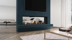 Escea DS1400 Double Sided Gas Fireplace -Joes BBQs Store DS1400 Double Sided Logs