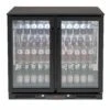 Euro 208 Litre Black Double Doors Beverage Cooler - EA900WFBL