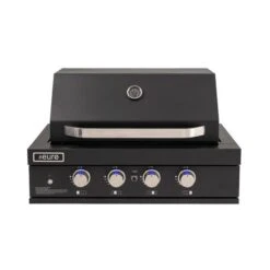 Euro Appliances 4 Burner Black Built In BBQ