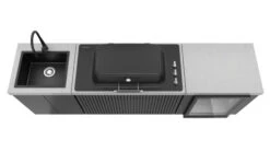 Everdure Seabreeze 3 Burner BBQ Black Modular Outdoor Kitchen With Sink & Beverage Cooler -Joes BBQs Store EK3B1ASBIMBP P 002