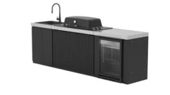 Everdure Seabreeze 3 Burner BBQ Black Modular Outdoor Kitchen With Sink & Beverage Cooler -Joes BBQs Store EK3B1ASBIMBP P 003