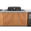 Everdure Seabreeze 3 Burner BBQ Timber Look Modular Outdoor Kitchen With Sink & Beverage Cooler