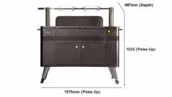 Everdure HUB II™ Electric Ignition Charcoal BBQ -Joes BBQs Store EverdureHUBII ElectricIgnitionCharcoalBBQSpecs