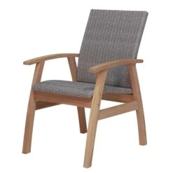 East India Flinders Wicker Chair Teak Finish -Joes BBQs Store Flinders Wicker Grey Angle View 2000x2000 c571cd9a ed89 4c19 af33 c4c94abdcfaf