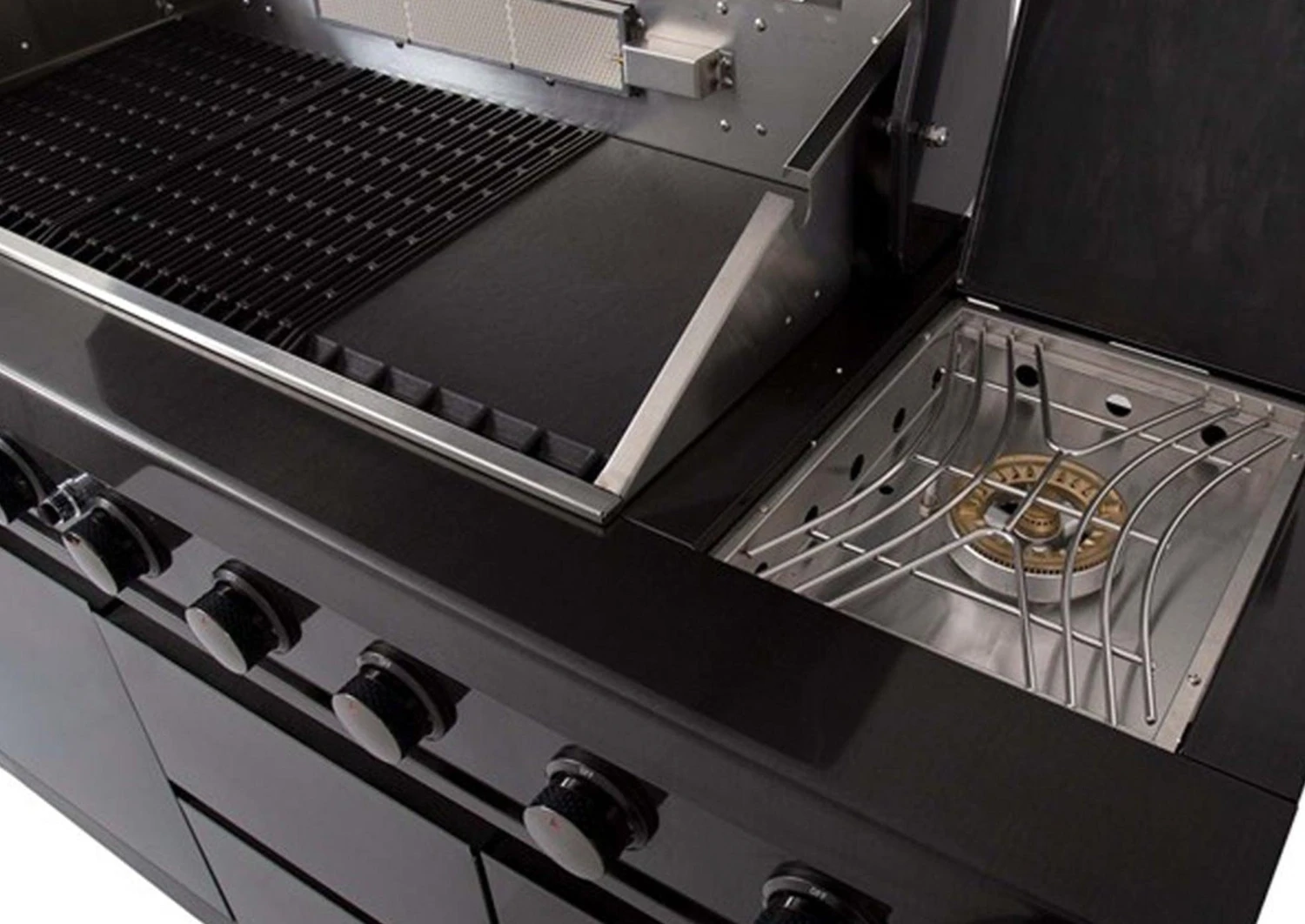 Gasmate Nova Graphite Outdoor Kitchen With 6 Burner BBQ And Double Door Fridge + Top 9 Gasmate Nova Graphite Outdoor Kitchen With 6 Burner BBQ And Double Door Fridge + Top - Image 9