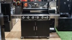 Gasmate Quasar Pro 6 Burner Trolley BBQ With Window In Hood & Side Burner 12 Gasmate Quasar Pro 6 Burner Trolley BBQ With Window In Hood & Side Burner -Joes BBQs Store GasmateQuasarnPro6BurnerTrolleyBBQwithSolidHood SideBurner