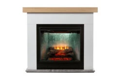 Dimplex 2kW Huxley Mantle With 30 Revillusion Firebox With Concrete Finish