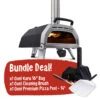 Ooni Karu 16 Inch Portable Wood And Charcoal Fired Outdoor Pizza Oven Startup Bundle
