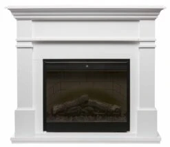 Dimplex Kenton 2kw White Mantle With LED Firebox -Joes BBQs Store Kenton HJhUzfQm