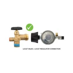 LCC27 Stainless Steel LPG Hose And Regulator 900mm -Joes BBQs Store LCC27 Stainless Steel LPG Hose and Regulator 900mm