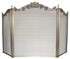 FireUp Fire Screen With Antique Brass Design