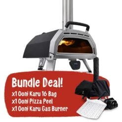 Ooni Karu 16 Inch Portable Wood And Charcoal Fired Outdoor Pizza Oven Loaded Bundle