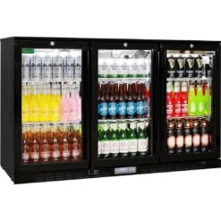Rhino 330 Litre Commercial Glass 3 Door Bar Fridge - SG3H-B -Joes BBQs Store Rhino Commercial 3 Door Glass Bar Fridge 2 377f977c 9ac8 4517 9214 857ff7c72ff6