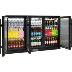 Rhino 330 Litre Commercial Glass 3 Door Bar Fridge - SG3H-B -Joes BBQs Store Rhino Commercial 3 Door Glass Bar Fridge 4 175657e6 26ae 492f b6f8 1355cfd6180e