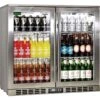 Rhino 208 Litre Twin Heated Glass Door SS Bar Fridge - SG2H-HD