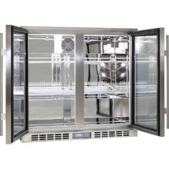 Rhino 208 Litre Twin Heated Glass Door SS Bar Fridge - SG2H-HD -Joes BBQs Store Rhino Commercial All Stainless Heated Glass 2 Door Bar Fridge 7