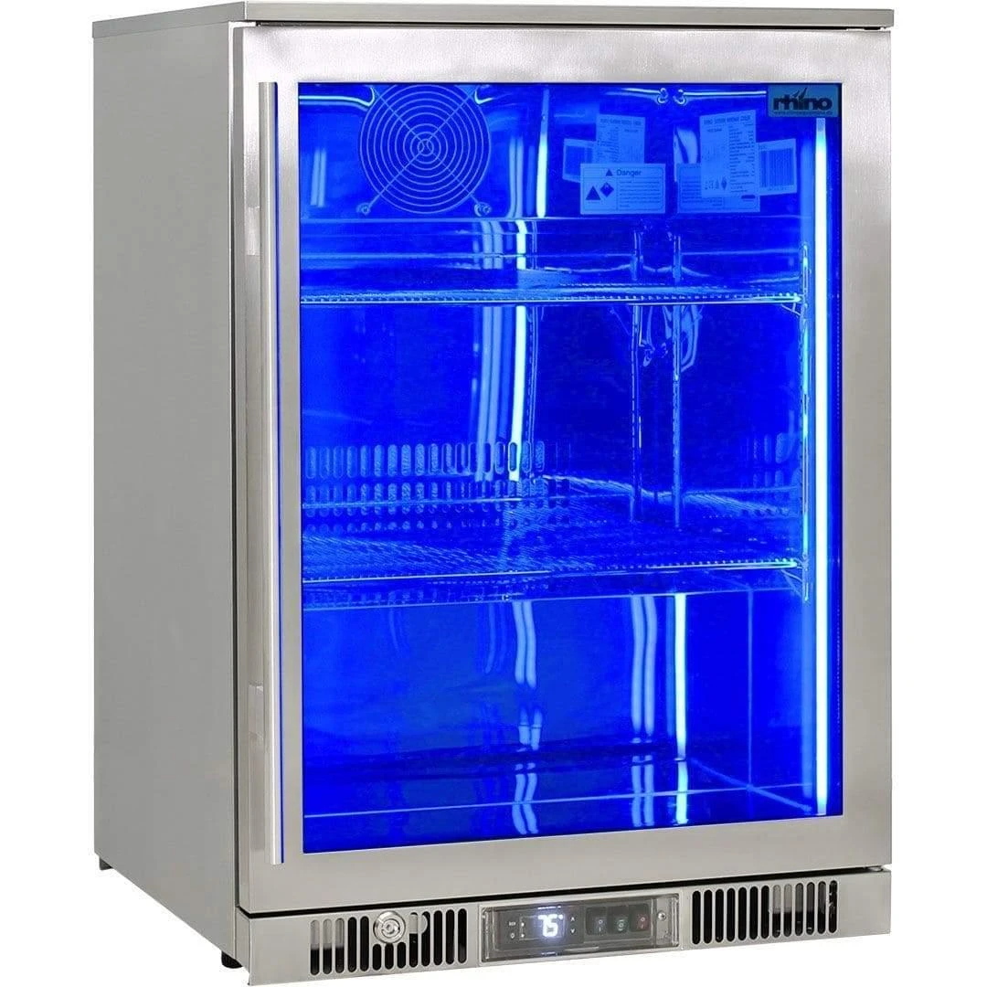 Rhino 148 Litre ENVY Heated Glass Single Door 316 Stainless Steel Outdoor Bar Fridge - ENV1-SS 2 Rhino 148 Litre ENVY Heated Glass Single Door 316 Stainless Steel Outdoor Bar Fridge - ENV1-SS - Image 2