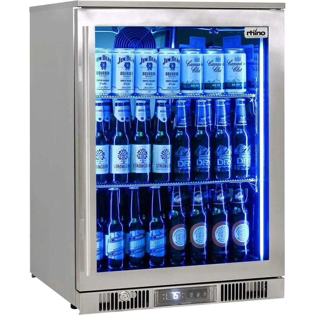 Rhino 148 Litre ENVY Heated Glass Single Door 316 Stainless Steel Outdoor Bar Fridge - ENV1-SS 3 Rhino 148 Litre ENVY Heated Glass Single Door 316 Stainless Steel Outdoor Bar Fridge - ENV1-SS - Image 3