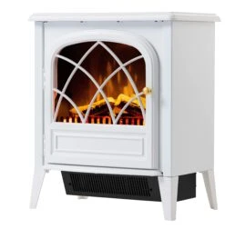 Dimplex Ritz 2kW Portable Electric Fire With Optiflame Log Effect -Joes BBQs Store Ritz20W0 Ritz White iJ49OphW