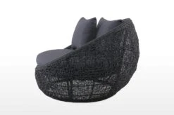 East India Round Daybed 120cm Black Random Weave With Grey Cushion -Joes BBQs Store RoundDaybed 3 db8dd97a 5860 4ce3 b8cd 545575bba052