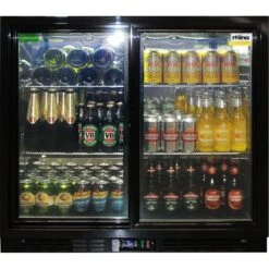 Rhino 208 Litre Black Glass Double Sliding Door Bar Fridge - SG2S-B -Joes BBQs Store SG2 S B 7 1d71fe51 5d9c 4e2d b8d0 ae898a864c52