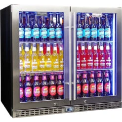 Schmick Twin Door Triple Glazed Glass Door Bar Fridge - SK246-SS 12 Schmick Twin Door Triple Glazed Glass Door Bar Fridge - SK246-SS -Joes BBQs Store SK246 SS1