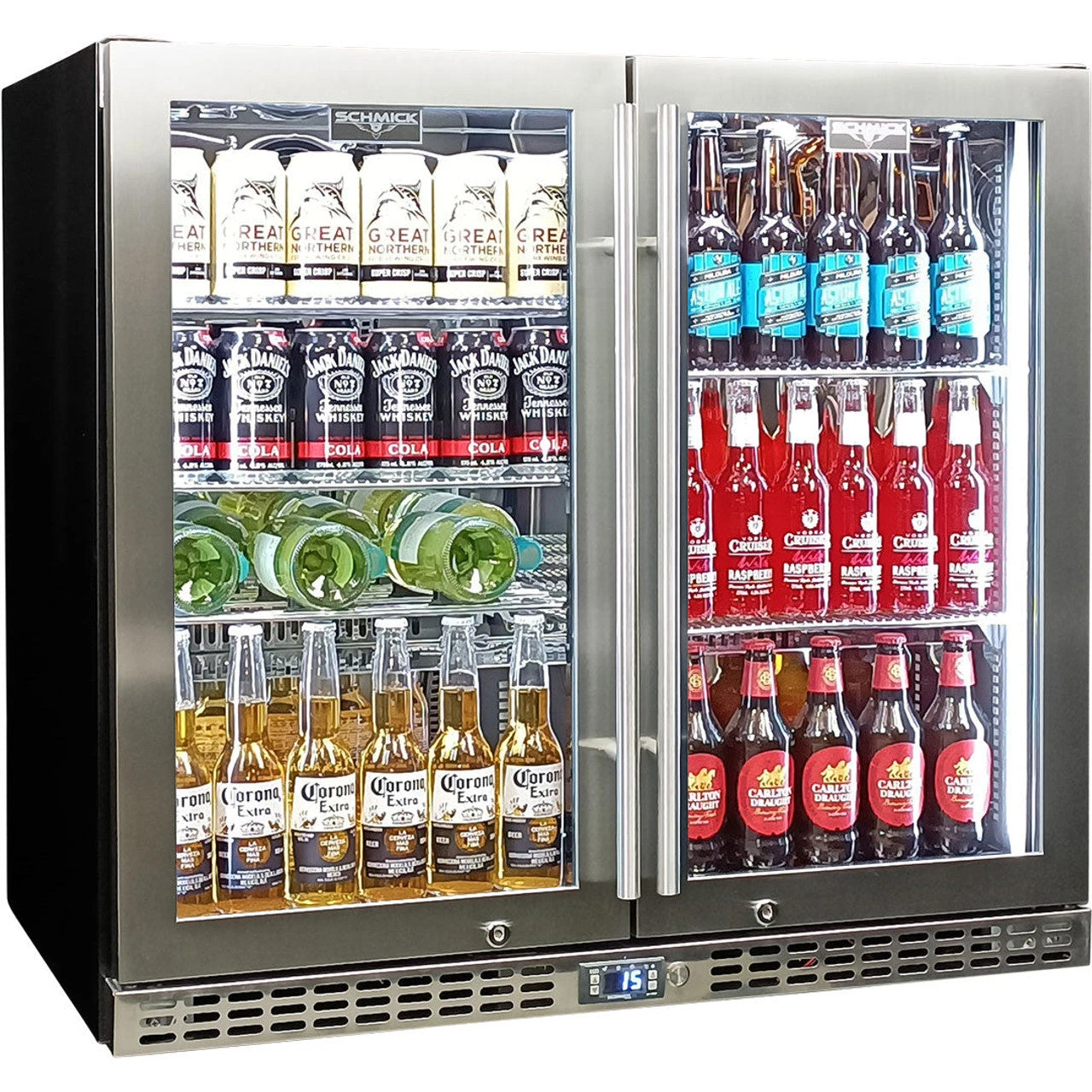Schmick Twin Door Triple Glazed Glass Door Bar Fridge - SK246-SS 5 Schmick Twin Door Triple Glazed Glass Door Bar Fridge - SK246-SS - Image 5