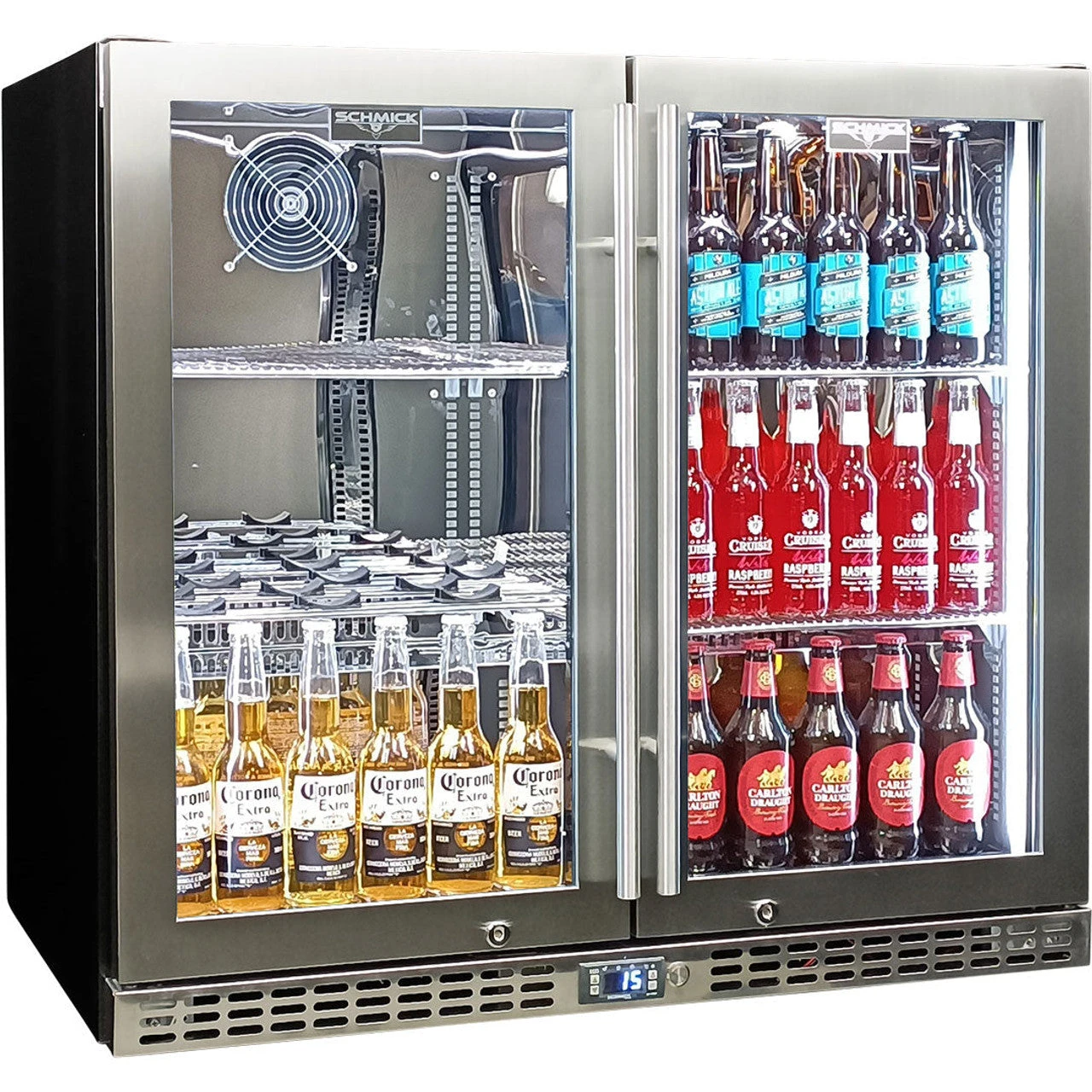 Schmick Twin Door Triple Glazed Glass Door Bar Fridge - SK246-SS 3 Schmick Twin Door Triple Glazed Glass Door Bar Fridge - SK246-SS - Image 3