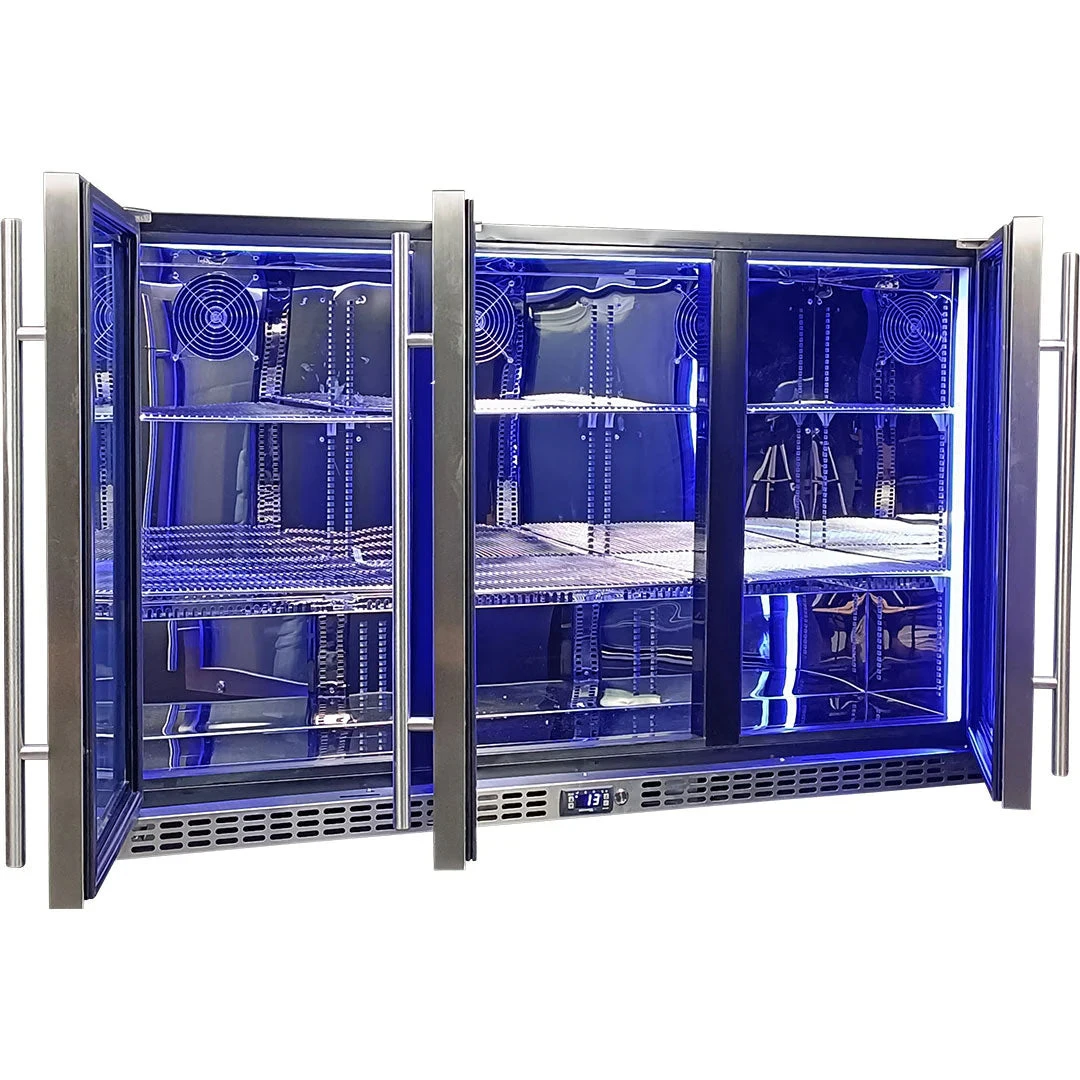 Schmick Quiet Solid 3 Door Stainless Steel Bar Fridge - SK386-SD 3 Schmick Quiet Solid 3 Door Stainless Steel Bar Fridge - SK386-SD - Image 3