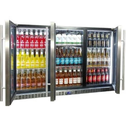 Schmick Quiet Heated Glass 3 Door Stainless Steel Bar Fridge - SK386-HD -Joes BBQs Store Schmick 3 Door Quiet Commercial Stainless Bar Fridge Model SK386 SS 5 9twl or 6bcad3d5 1e9f 4750 8087 731f250b425f