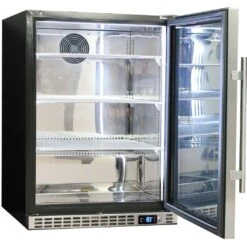 Schmick 164 Litre Solid Single Door Under Bench Stainless Steel Bar Fridge - SK156-SD -Joes BBQs Store Schmick Owl Under Bench Quiet Glass Door Fridge SK156 SS 2 c3em bt hhor co 37606011 6808 428f 9c70 68ee903caf9a