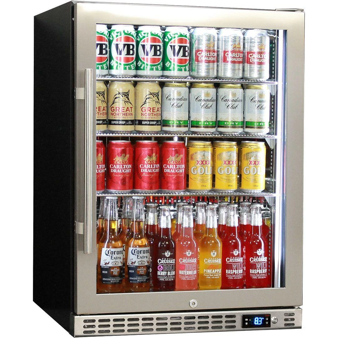 Schmick 164 Litre Glass Single Door Under Bench Bar Fridge - SK156-SS 1 Schmick 164 Litre Glass Single Door Under Bench Bar Fridge - SK156-SS