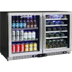 Schmick 264 Litre Under Bench Beer And Wine Fridge Combination - JC132-COMBO