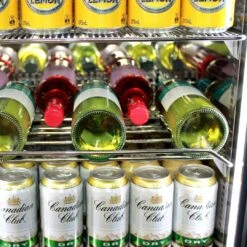 Schmick 105 Litre Black Single Glass Door Under Bench Bar Fridge - SK116-B -Joes BBQs Store Schmick Under Bench Glass Front Bar Fridge Model SK116 B 18