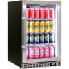 Schmick 105 Litre Glass Single Door Stainless Steel Under Bench Bar Fridge - SK116-SS