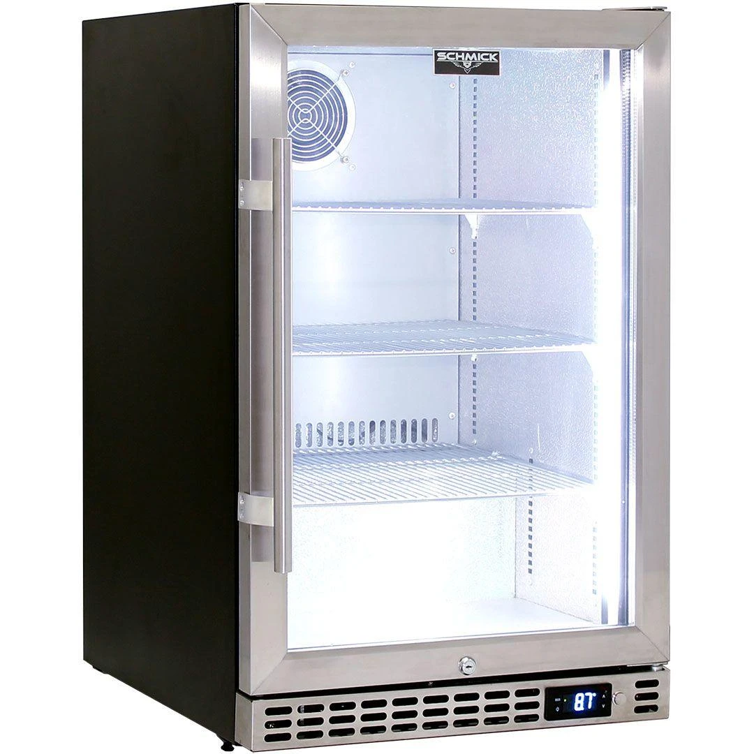Schmick 105 Litre Glass Single Door Stainless Steel Under Bench Bar Fridge - SK116-SS 4 Schmick 105 Litre Glass Single Door Stainless Steel Under Bench Bar Fridge - SK116-SS - Image 4