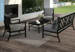 Shelta Westchester 4 Piece Sofa Setting With 3-Seat Sofa